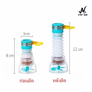 หัวกรองต่อหัวก๊อกน้ำ หัวต่อก๊อกกรองน้ำ ก๊อกน้ำตัวกรอง หมุนได้ 360 องศา สะดวกปรับทิศทางของน้ำ G2636