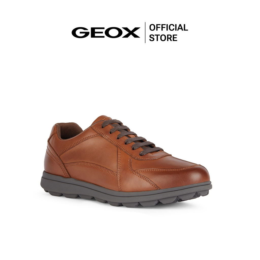 GEOX รองเท้าหนังผู้ชาย รุ่น U SPHERICA EC12 - COGNAC SS24 (U45GRAC6001M_S4BRXX)