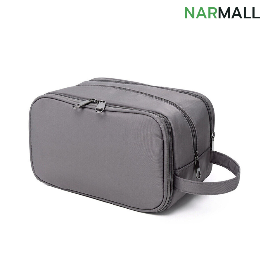 กระเป๋าใส่เครื่องอาบน้ำ กระเป๋าเครื่องสำอาง Toiletry bag มีช่องใส่เยอะ กันน้ำได้ พกพาสะดวก หยิบใช้งานง่าย Narmall_