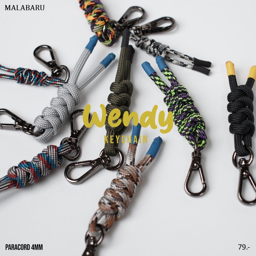 'Wendy' Keychain พวงกุญแจห้อยหางซิป เชือก paracord