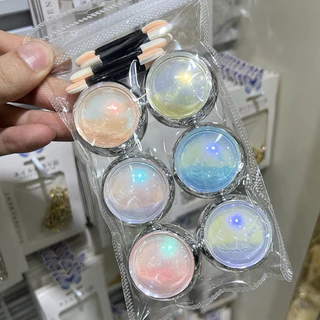 🇹🇭เซตผงขัดเงาออโรร่า ผงกระจกออโรร่า ได้ครบ 6 สี [แถมแปรงในเซต]
