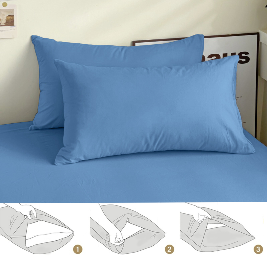 ปลอกหมอน สีพื้นเรียบ Pillowcase 19 x 29 นิ้ว (48 x 74 cm)