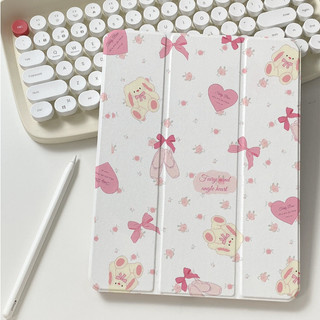 💥24ชั่วโมง💥Pink เคสไอแพด Air7 11 Ballet bunny Gen11/12 MINI7 Case iPad ใส่ปากกาได pro11 2024 Air8 11