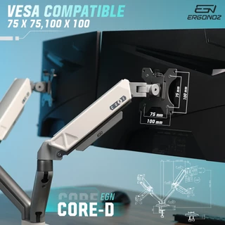 ERGONOZ แขนจับจอ ขาตั้งจอคอมพิวเตอร์ Monitor Arm รุ่น CORE สีขาว สีดำ สำหรับหน้าจอ 17 - 32 นิ้ว