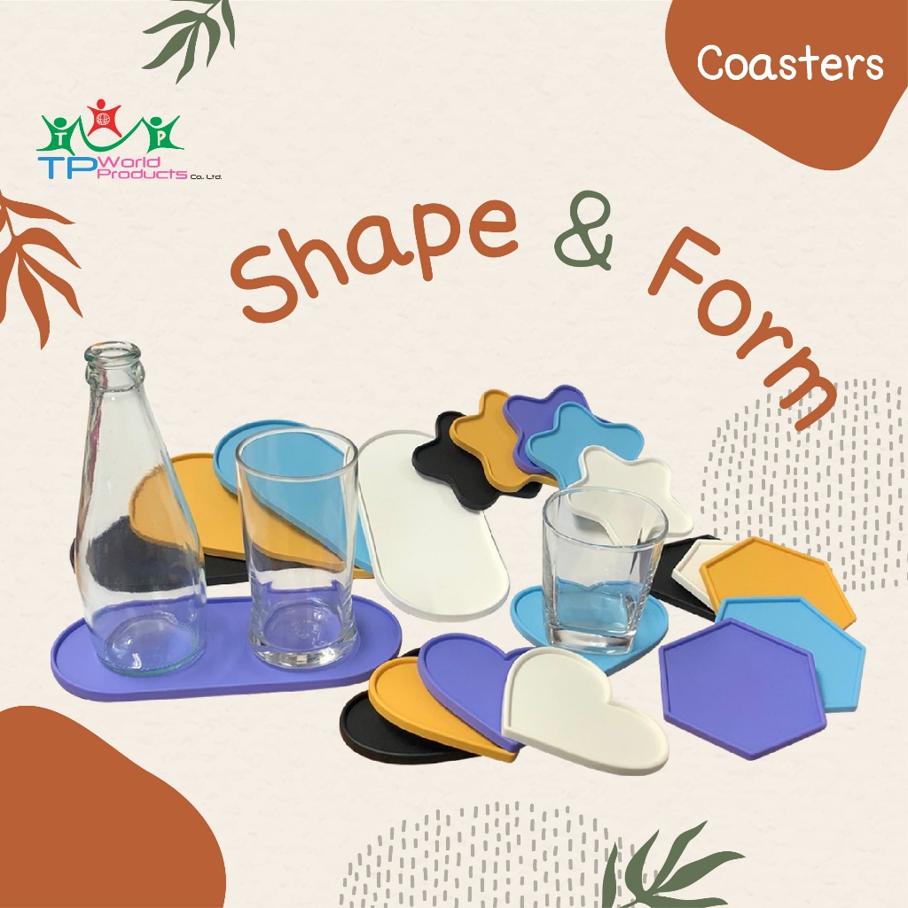 ที่รองแก้วยางหยอด SHAPE AND FORM