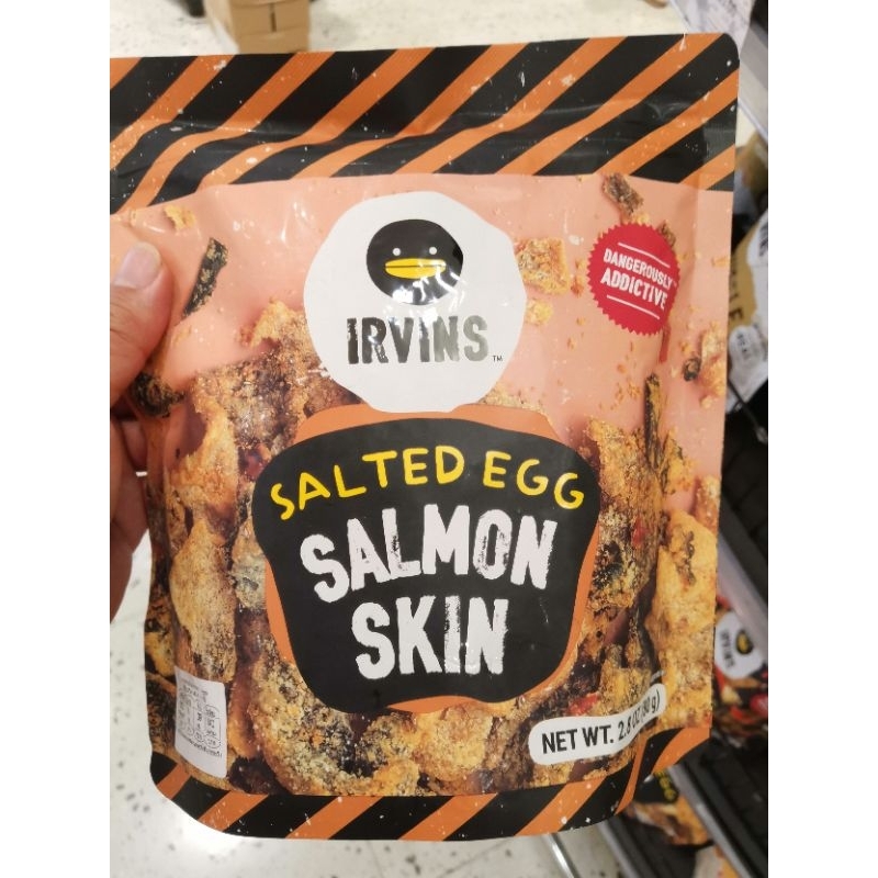 ecook​ สิงค์โปร์​ ขนม​ หนังปลา​ ทอดกรอบ​ เคลือบไข่เค็ม​ และมันฝรั่ง​ หลากรส​ g​ V​ irvins salted​ eg