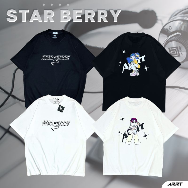 [ ARRT ] - เสื้อยืด Oversize ลาย STAR•BERRY