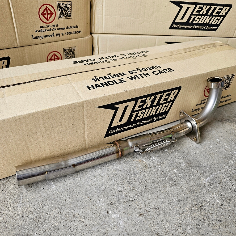 ท่อผ่า มอก. DEXTER FINN115i 2020-2025 คอเลส คอ25ออก32 จุก 32 มิล แถมจุกลดเสียง ราคา ถูกที่สุด ดีลบีเคเค แกลเลอรีภาพที่ 6