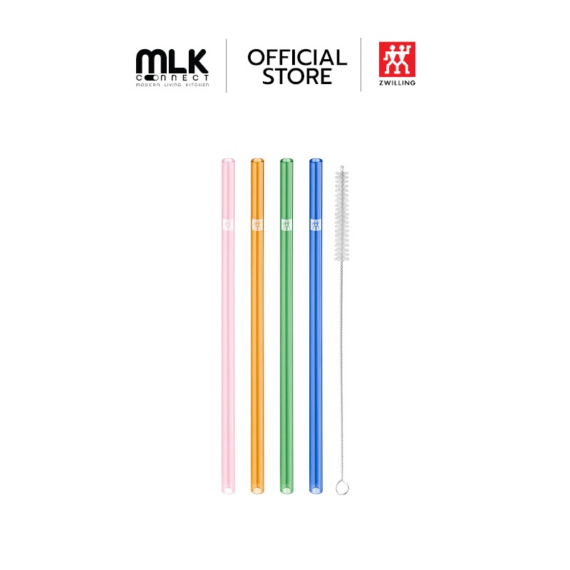 ZWILLING ชุดหลอดแก้วแก้วบอโรซิลิเกตทรงตรงรุ่น Sorrento เป็นมิตรกับสิ่งแวดล้อม  ยาว 230 มม.  หลากสี N39500602