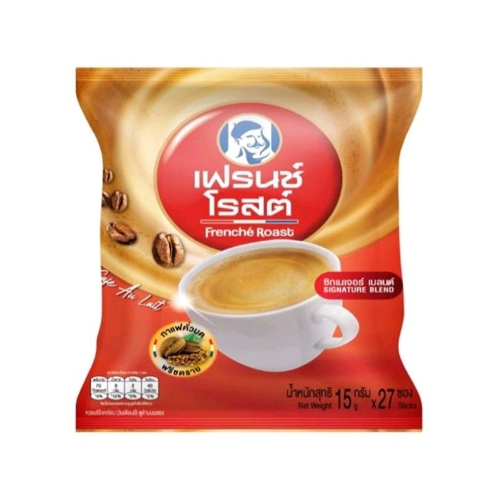 Frenche Roast เฟรนช์ โรสต์ ซิกเนเจอร์ เบลนด์ กาแฟปรุงสำเร็จชนิดผง ปริมาณ15กรัม×27ซอง