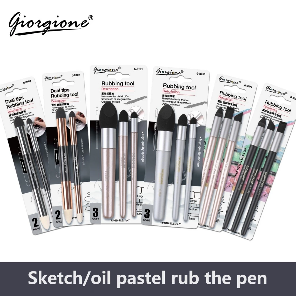 Rex TT Giorgione's sketch rubbing tool set of 3 sets, oil pastels, sassafras special double-ended rubbing pen for painti
