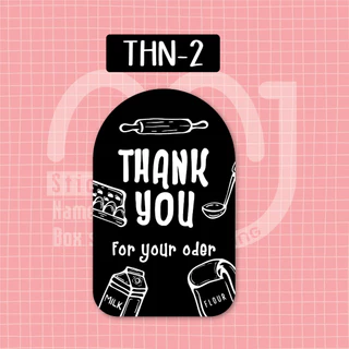 สติ๊กเกอร์Thank You ฉลากสินค้า สติ๊กเกอร์แปะกล่อง สติ๊กเกอร์แปะถุง แช่น้ำไม่ได้