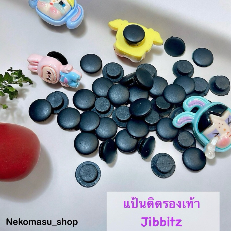พร้อมส่ง🇹🇭หมุดติดตัวการ์ตูน แป้นติดรองเท้า Jibbitz สีดำ ขนาด 12 MM ไซส์ Crocs
