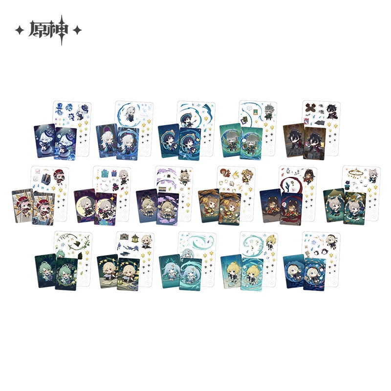 [ พร้อมส่ง / Official ] Genshin Impact Starlit Letter - Set Card + Sticker เกนชิน การ์ด Wriothesley Neuvillette Furina