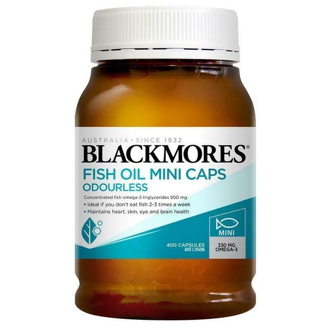 Blackmores Odourless Fish Oil Mini Caps 400 Capsules