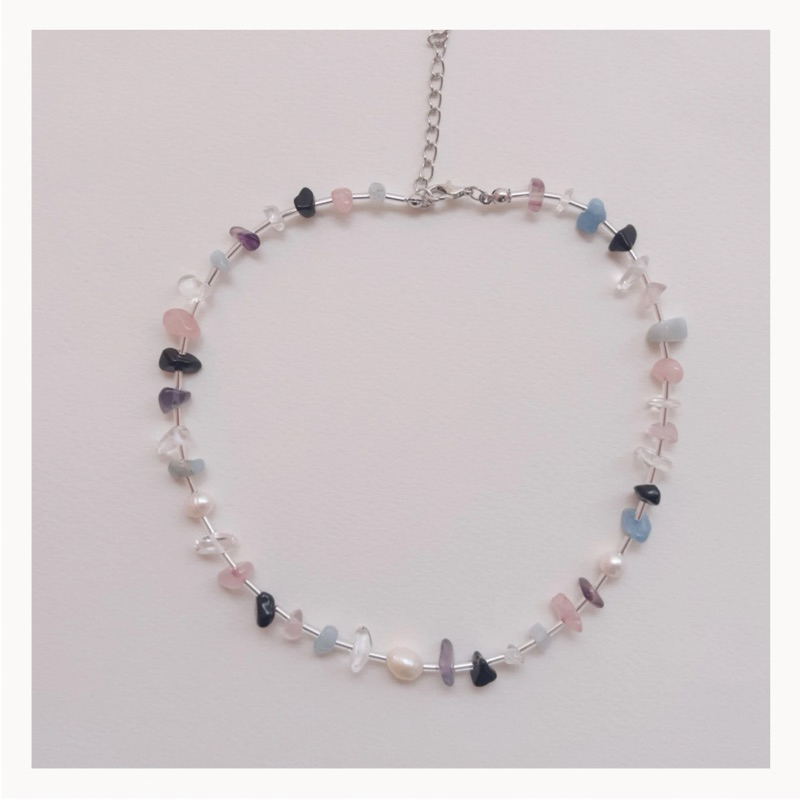 SMB - สร้อยคอหินแท้รุ่น Macaron🍬💗⛅️🫐