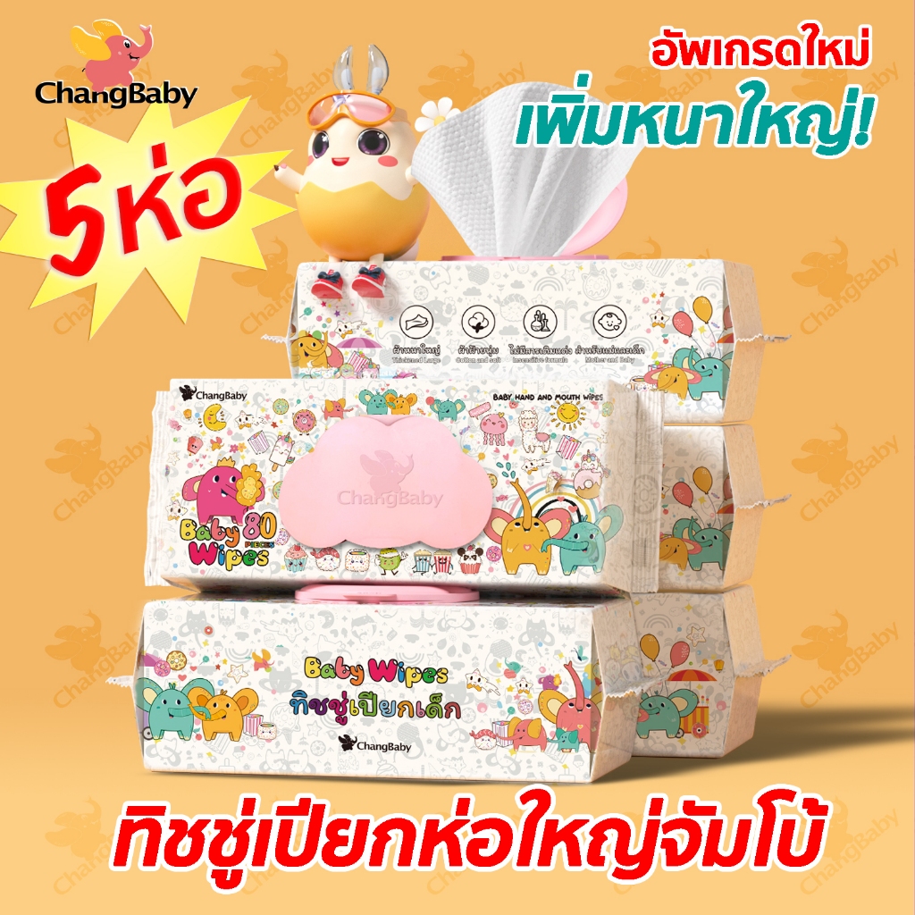 ทิชชู่เปียก ผ้าฝ้ายลายมุกเพิ่มความหนาแผ่นใหญ่ ไม่ระคายเคืองผิว กระดาษทิชชู่เปียกแรกเกิดเช็ดมือและปาก