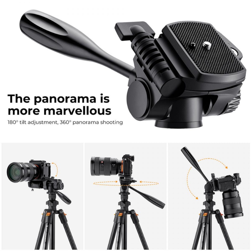 ขาตั้งกล้อง K&F K234A0+Video Head Lightweight with Holder Clip Release Plate (KF09.115)