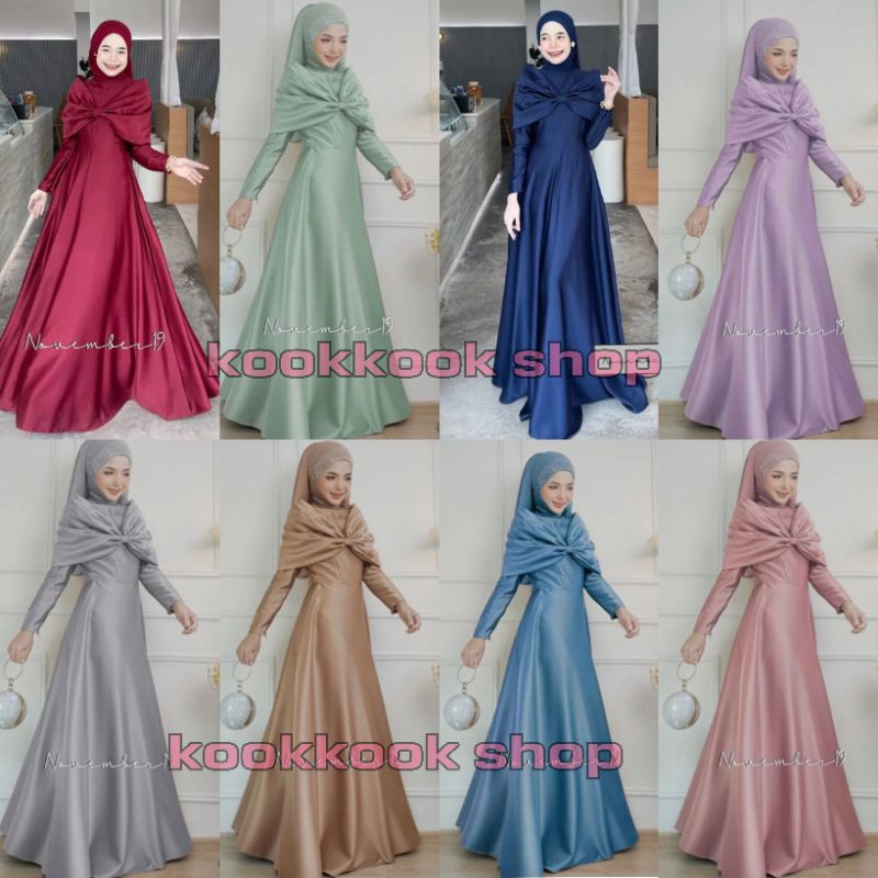 🚛ส่งฟรี+โค้ดลดสุดคุ้ม✅✅มีอก34-46 ชุดเดรสอิสลาม ชุดเดรสมุสลิม ดาวิ