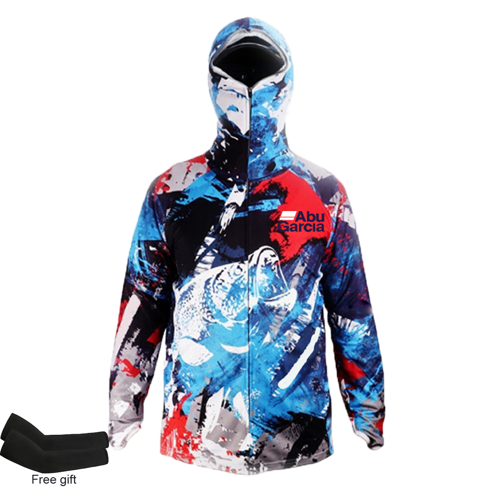 ใหม่ ABU GARCIA ผู้ชายตกปลาเสื้อผ้าแจ็คเก็ตด่วนแห้งกันน้ำ Sun UV Protection เสื้อ