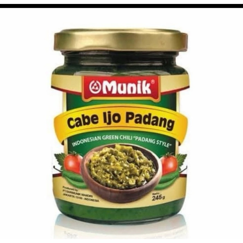 Indonesia Sambal Munik Ijo Padang / Munik Green Chilli , 245 gram