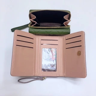 BM106#กระเป๋าสตางค์ ใบกลาง3พับ น่ารัก👛👛 ช่องซิป 1 ช่อง ️ช่องใส่บัตร 8 ช่อง ️ใส่แบงค์เต็มใบได้