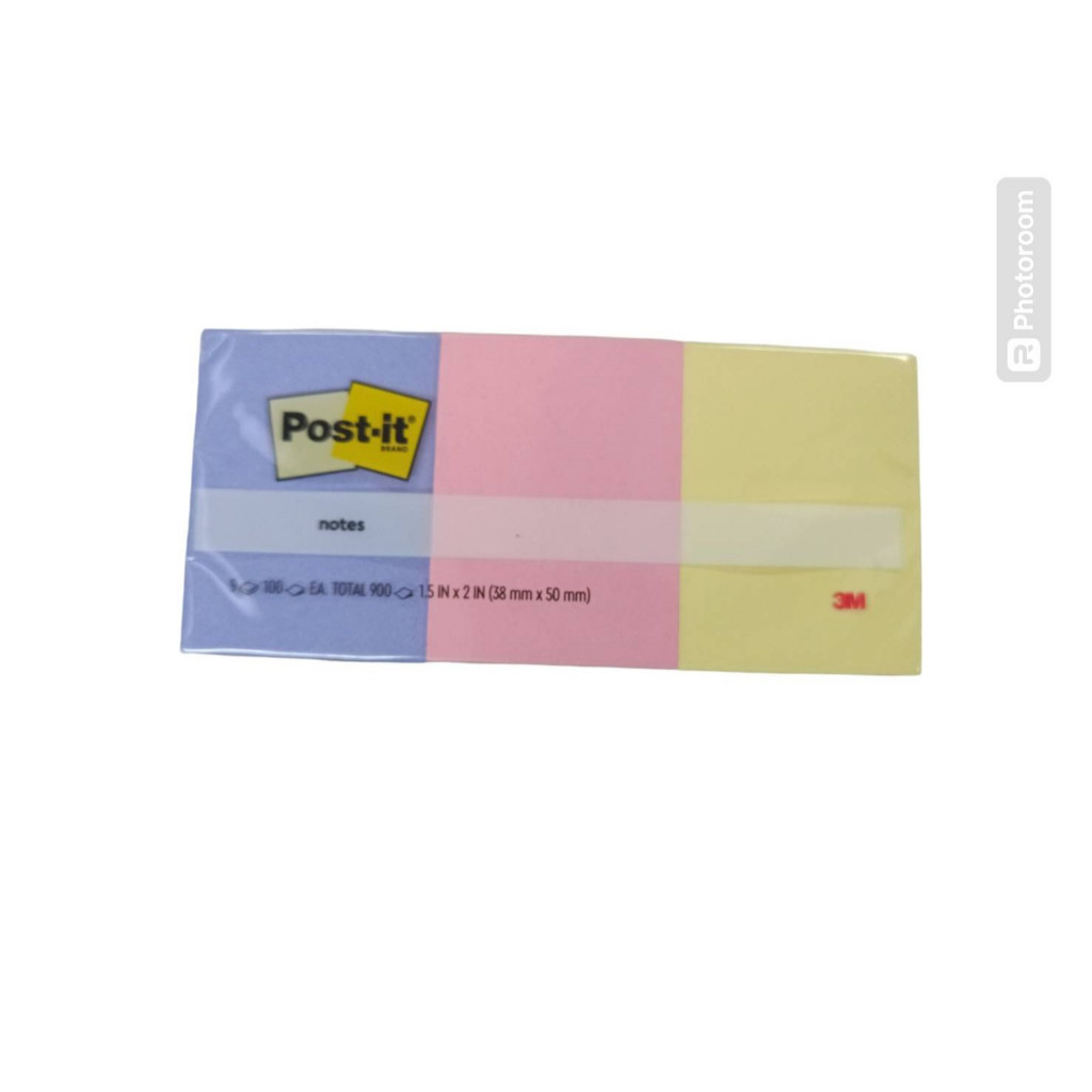 กระดาษโน๊ตโพสต์-อิท (1.5"×2") รุ่น 653-12AN แพค 12 เล่ม, รุ่น 653-9ASST แพค 9 เล่ม (100 แผ่น/เล่ม)