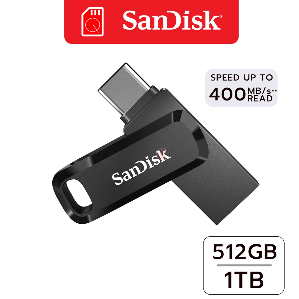 SanDisk Ultra Dual Drive Go USB Type-C ,Black (SDDDC3) 512GB 1TB Flash Drive for iPhone15, iPad Pro