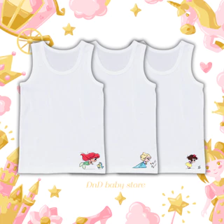ซับในเด็กหญิง เสื้อกล้ามเด็กผู้หญิง ลายเจ้าหญิง นุ่มระบายอากาศได้ดี ไซส์ 2-13 ปี #เสื้อกล้าม
