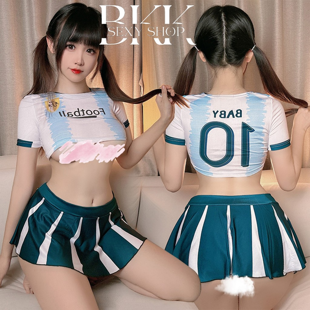 BKK SEXY ชุดเซ็ท ชุดเชียร์ลีดเดอร์ฟุตบอลโลก ชุด JK 🎇 ชุดการแสดงกระโปรงสั้น B-149