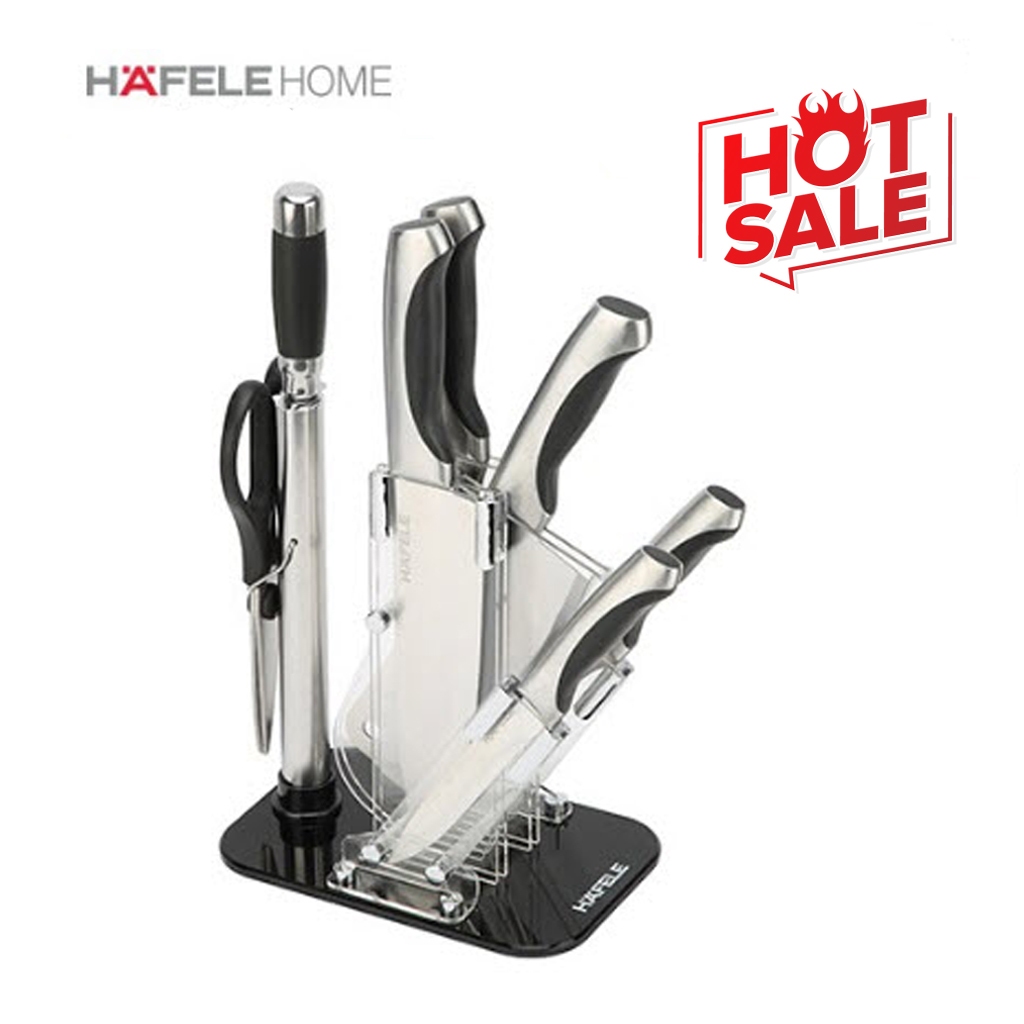 HAFELE ชุดมีดสแตนเลส 7 ชิ้นพร้อมแท่นเสียบมีด