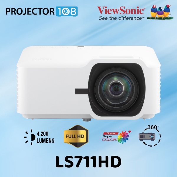 Viewsonic LS711HD 4,200 ANSI Lumens 1080p Short Throw Laser Installation Projector