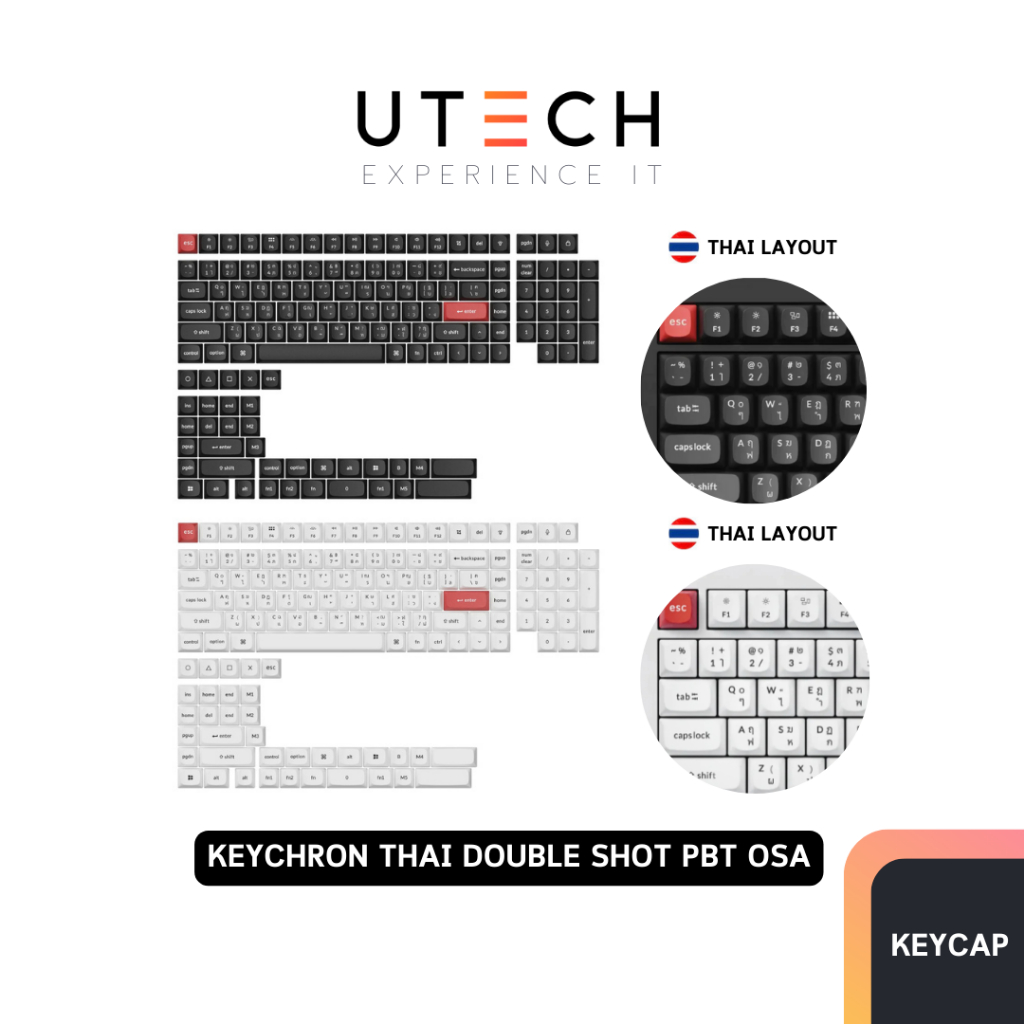 คีย์แคป Keychron Thai Double Shot PBT OSA Full Set Keycap Set by UTECH