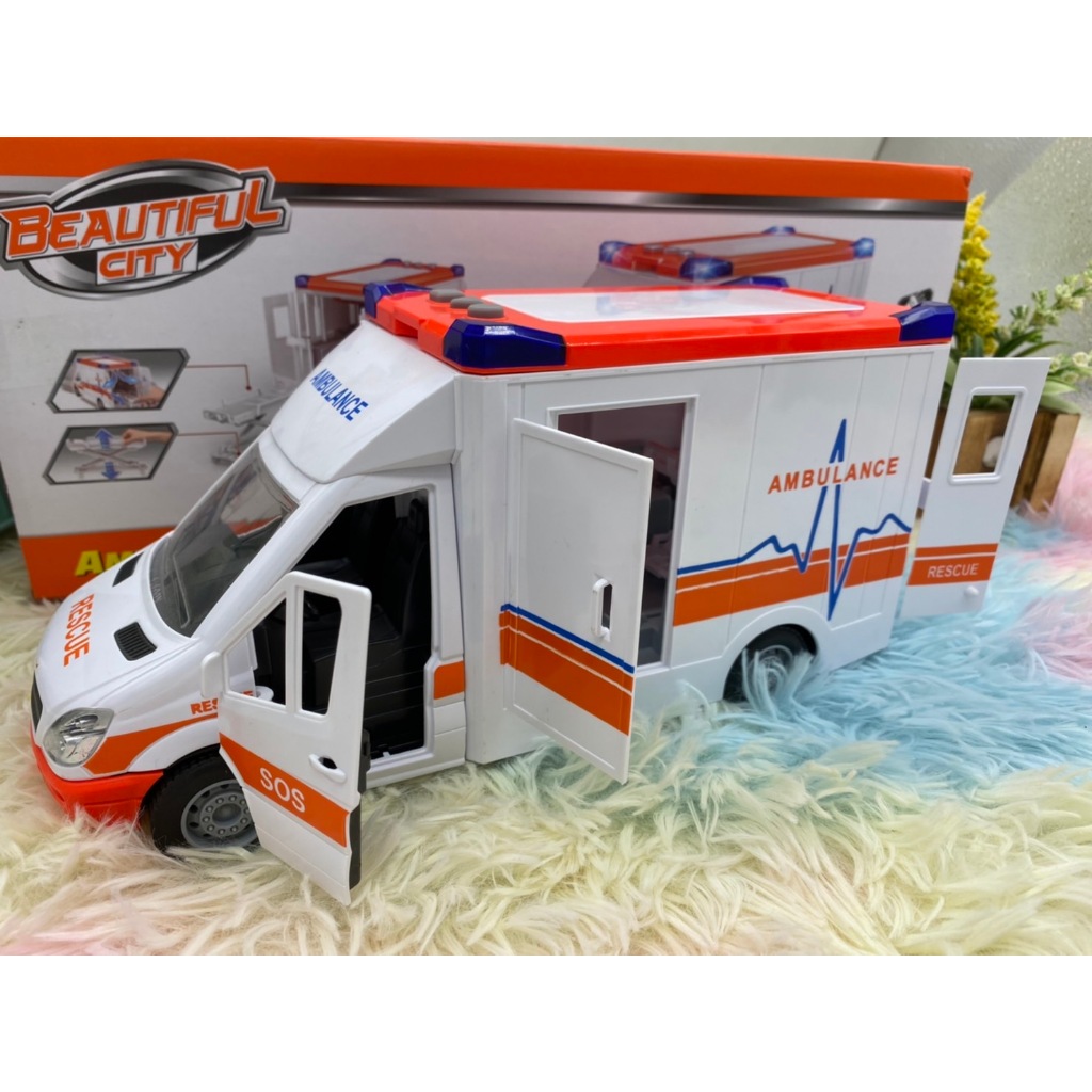 ของเล่นเด็ก รถพยาบาล รถ Ambulance ของขวัญวันเกิด รถหมอ รถหว๋อ รถพยาบาลมีเสียง ของเล่นเด็กเสริมพัฒนาการ