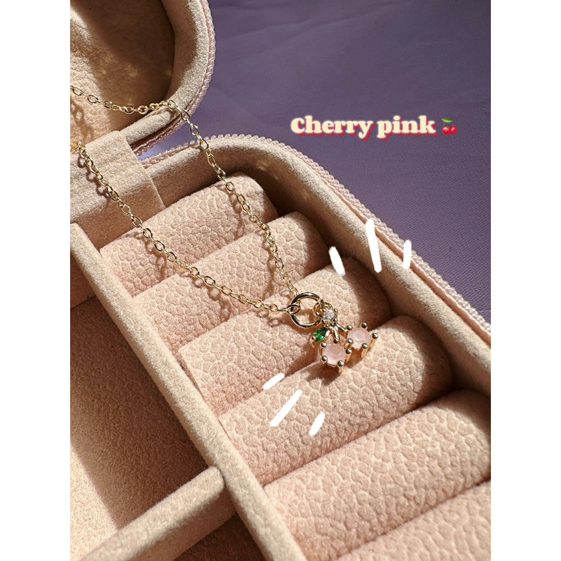 เครื่องประดับ สร้อยคอ ทอง14k 🍒pink cherry 🍒Necklace {สร้อยคอ}