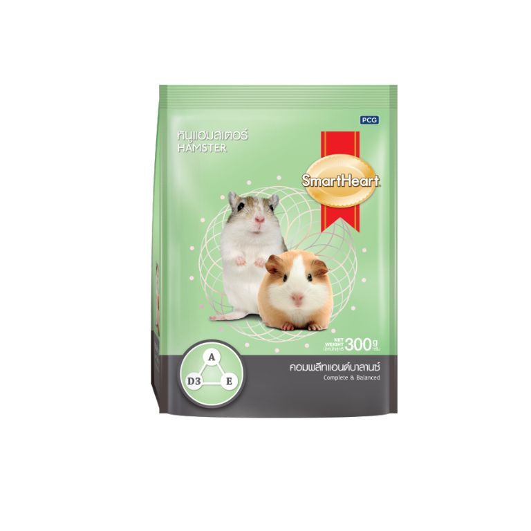 [ ไม่เข้าร่วมE-TAX] Smart Heart อาหารหนูแฮมสเตอร์ สูตรคอมพลีทแอนด์บาลานซ์ 300g.(1pcs)