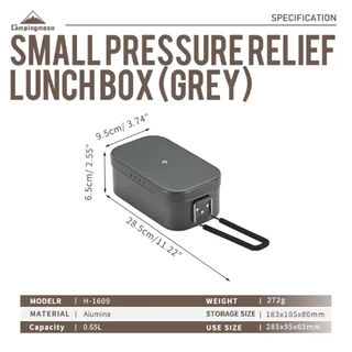 🔥พร้อมส่ง🔥 กล่องอาหาร Lunch Box Campingmoon วัสดุอลูมิเนียม แข็งแรง น้ำหนักเบา พร้อมส่งจากไทย🇹🇭