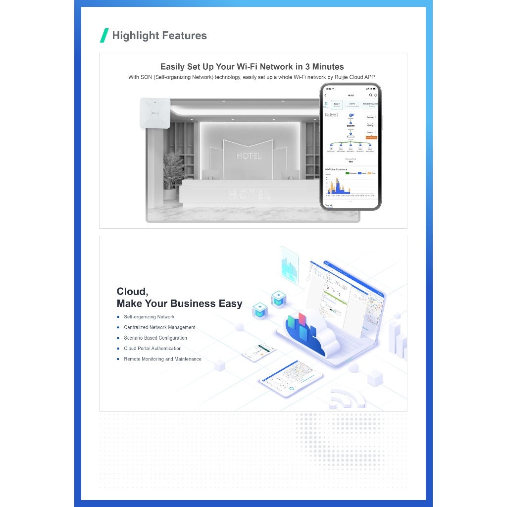 RUIJIE RG-RAP2200(E) Wi-Fi 5 1267Mbps Ceiling Access Point BY BILLIONAIRE SECURETECH ราคา ถูกที่สุด ดีลบีเคเค แกลเลอรีภาพที่ 6