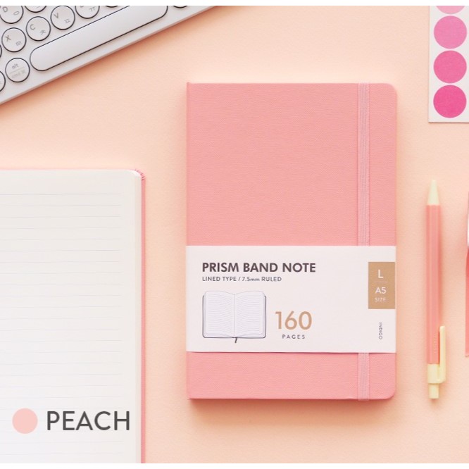 Prism 160 Line Band Note Large สมุดปกแข็งแบบมีเส้นบรรทัด