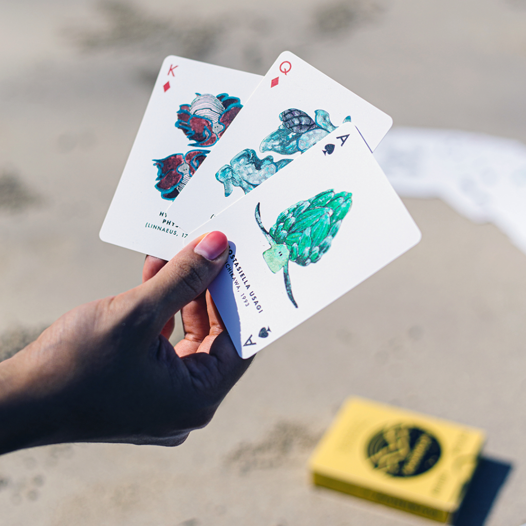 Moonbow ของขวัญพรีเมี่ยม นักดำน้ำ Waterproof Sea Slug Playing Cards | กันนำ้ 100%