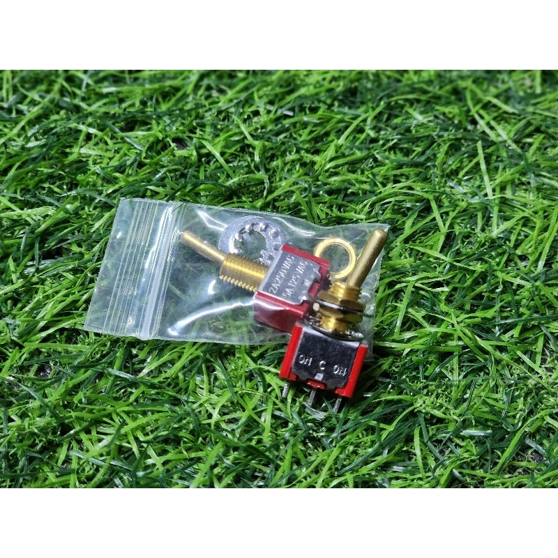 สวิตช์​ทอง (ตัวเล็ก 6มิล) อย่างดี สีทอง​ ON-OFF โลหะ​ ใช้งานได้ทน​ สวิตช์​ สวิทช์ไฟ​ สวิตช์ไฟ​ 1ชุด( สีทอง6mm.) - รูปที่ 3