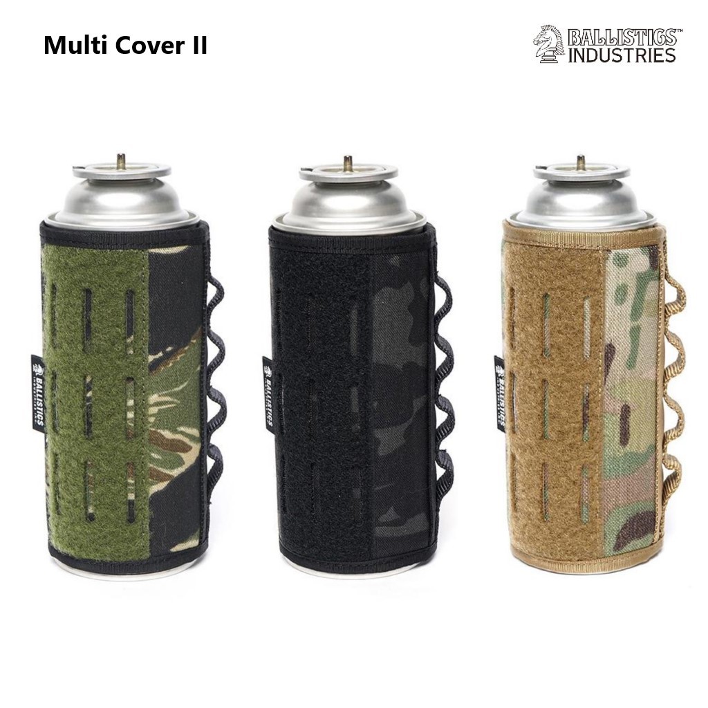 Ballistics Multi Cover II ปลอกผ้าพันกระป๋องแก๊สและขวดเครื่องดื่ม แถบเวลโครใหญ่ขึ้นมีโมเลตัดด้วยเลอซอร์ ห่วงเดซี่ด้านข้าง