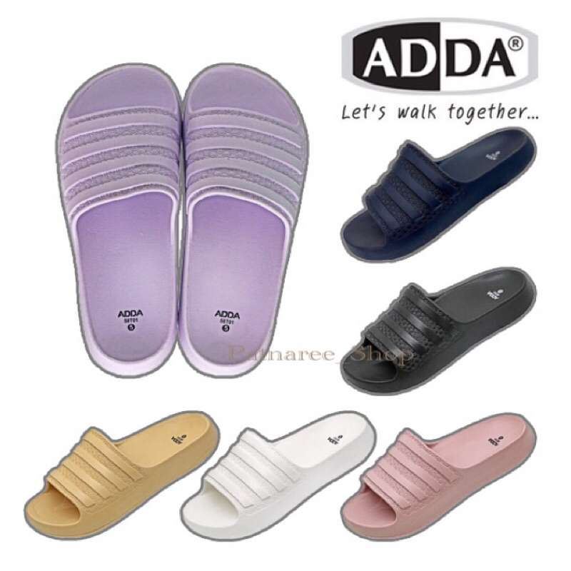 พร้อมส่ง ADDA รุ่น 58T01 แท้ %รองเท้าแตะ รองเท้าลำลอง แบบสวม Size 4-10