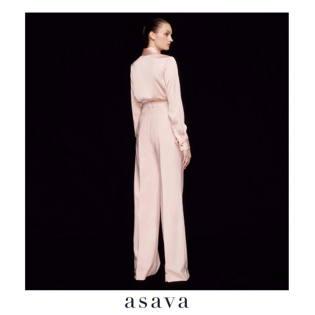 [asava ss24] Kiana Classic Straight-Leg Pants กางเกงผู้หญิง ทรงตรง ขายาว เอวสูง แต่งจีบหน้า กระเป๋าข้าง ซิปหน้า