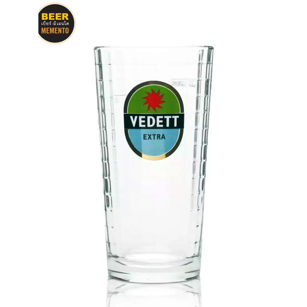 แก้วเบียร์เบลเยี่ยม Vedett วีเด็ตต์ Pint Glass แก้วไพน์ทมาตรฐานของแบรนด์ เหมือนใหม่นำเข้า