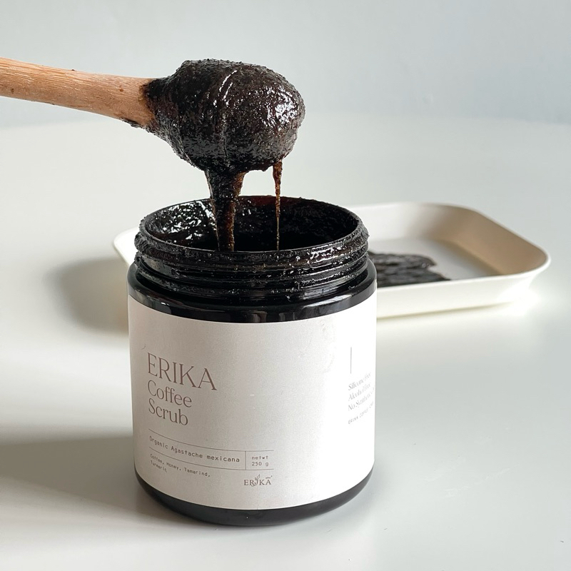 สครับกาแฟเอริกะ ERIKA Coffee Scrub 250 g.#สครับกาแฟสไลม์