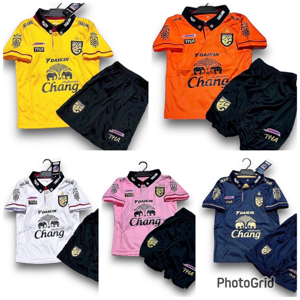ชุดบอลเด็ก ทีมชาติ ชุดกีฬาเด็ก อายุ 2-12 ปี เสื้อพร้อมกางเกง เด็กหญิง เด็กผู้ชาย