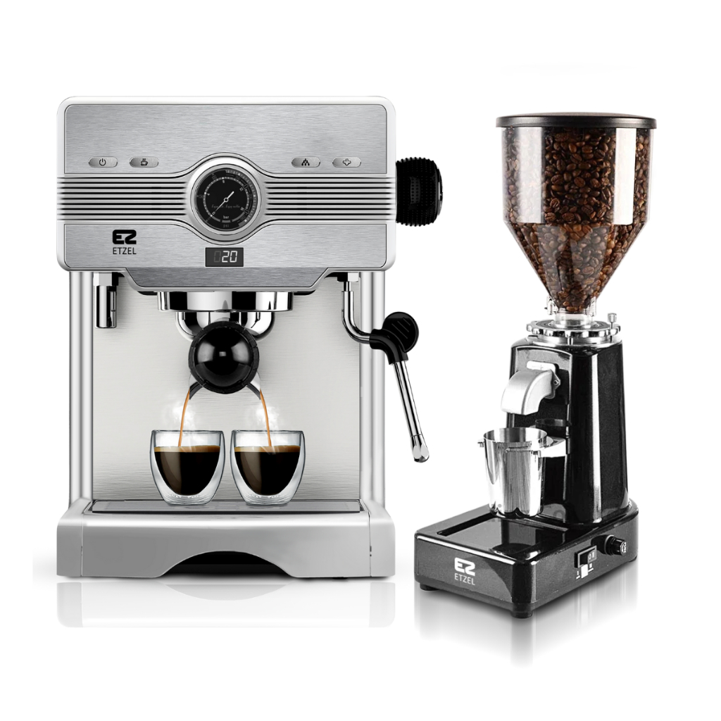ส่งฟรี! Professional Setสำหรับเปิดร้าน เครื่องชงกาแฟETZEL SN603 + เครื่องบดเมล็ดกาแฟSN019