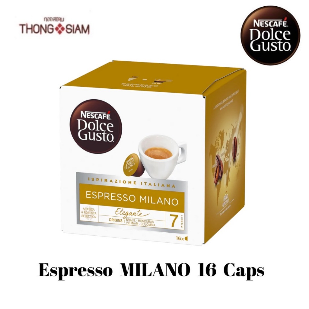 สินค้าลดล้างสต๊อก Espresso MILANO เอสเพรสโซ่ มิลาโน่ NESCAFE DOLCE GUSTO 16 แคปซูล/ 1 กล่อง นำเข้าจาก EU