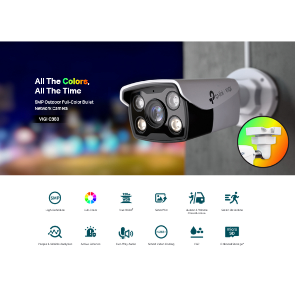 VIGI C350  VIGI 5MP Full-Color Bullet Network Camera